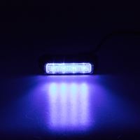 světlo zábleskové přídavné Predator LED 4, 12/24V - modré ECE R10
