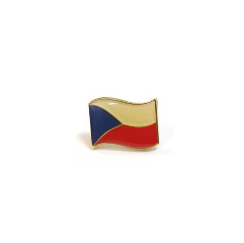 odznak vlající vlajka České republiky - pin 1,4 cm