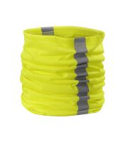 multifunkční šátek - nákrčník neon s reflexním pruhem