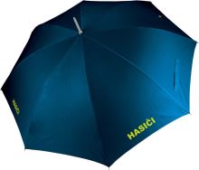 deštník modrý s potiskem HASIČI