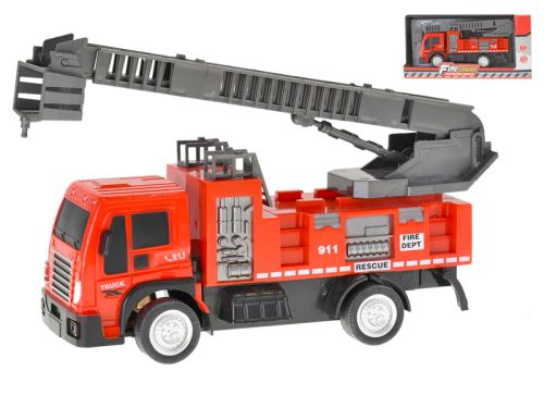 autíčko hasičské s výsuvným žebříkem 20,5 cm setrvačník - hračka