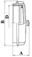 víčko A110 Z s vnitřním závitem s řetízkem