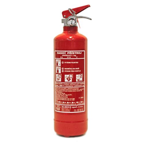 hasicí přístroj práškový - 1kg A5, 21BC včetně revize a držáku