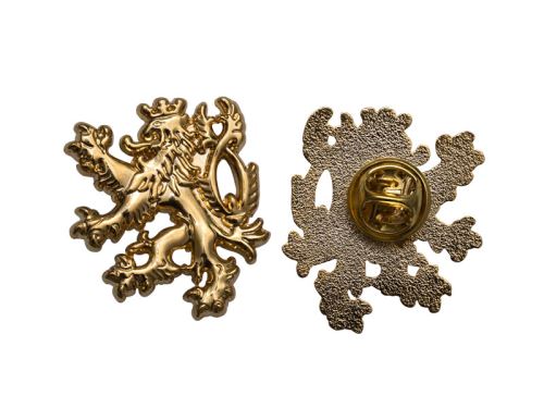 odznak Český lev zlatý, pin 31 mm