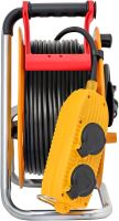 navíjecí buben - rozvaděč 4×230V, 40m, průřez vodiče 1,5mm2, IP44, neopren (1)